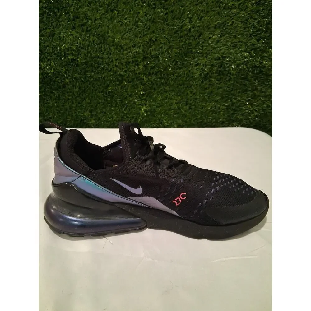 Nike Air Max 270 GS Throwback Future Black Laser Fuchsia Sz 7Y Wmns 8.5